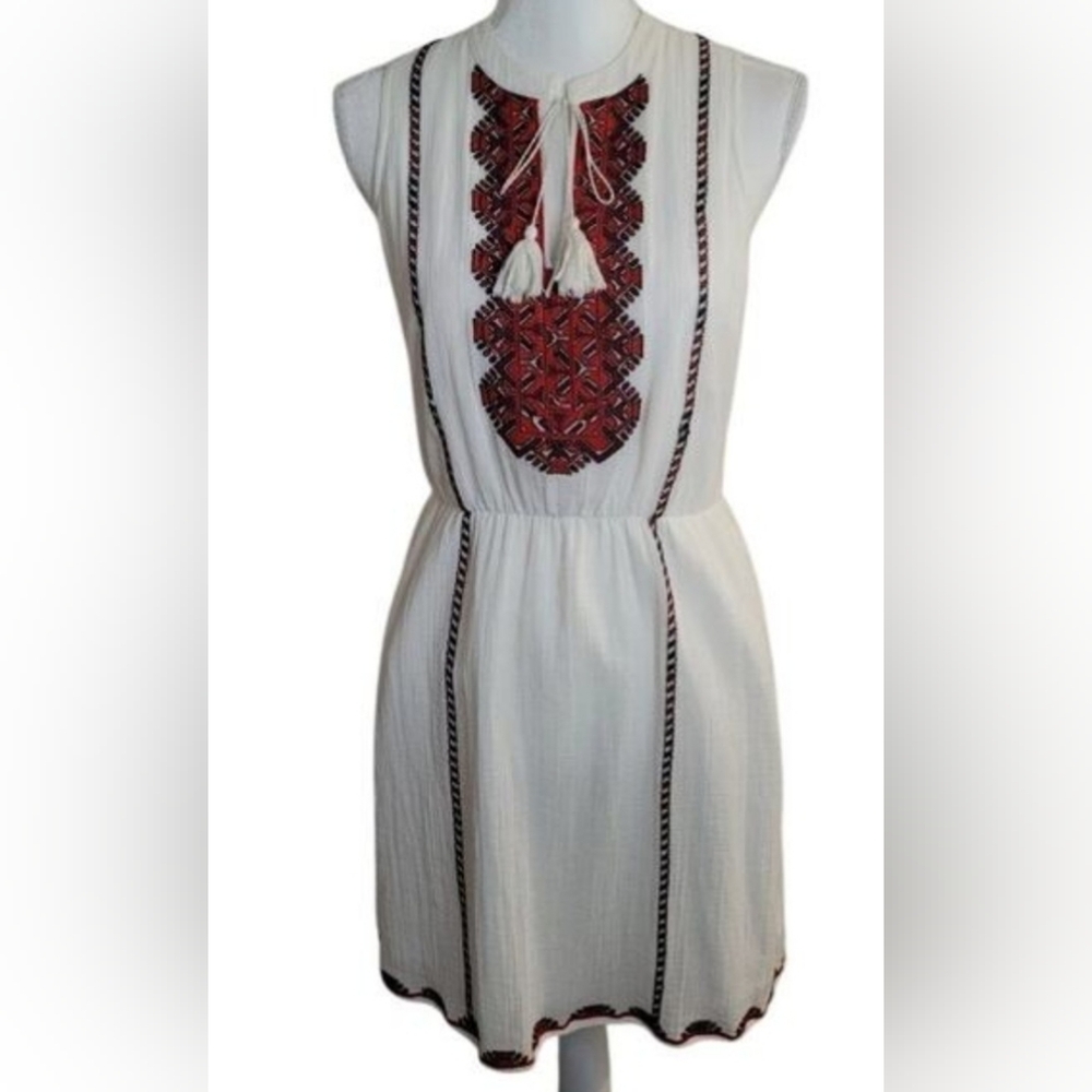 Madewell Nora Tunic Embroidered Sleeveless Dress Size 8